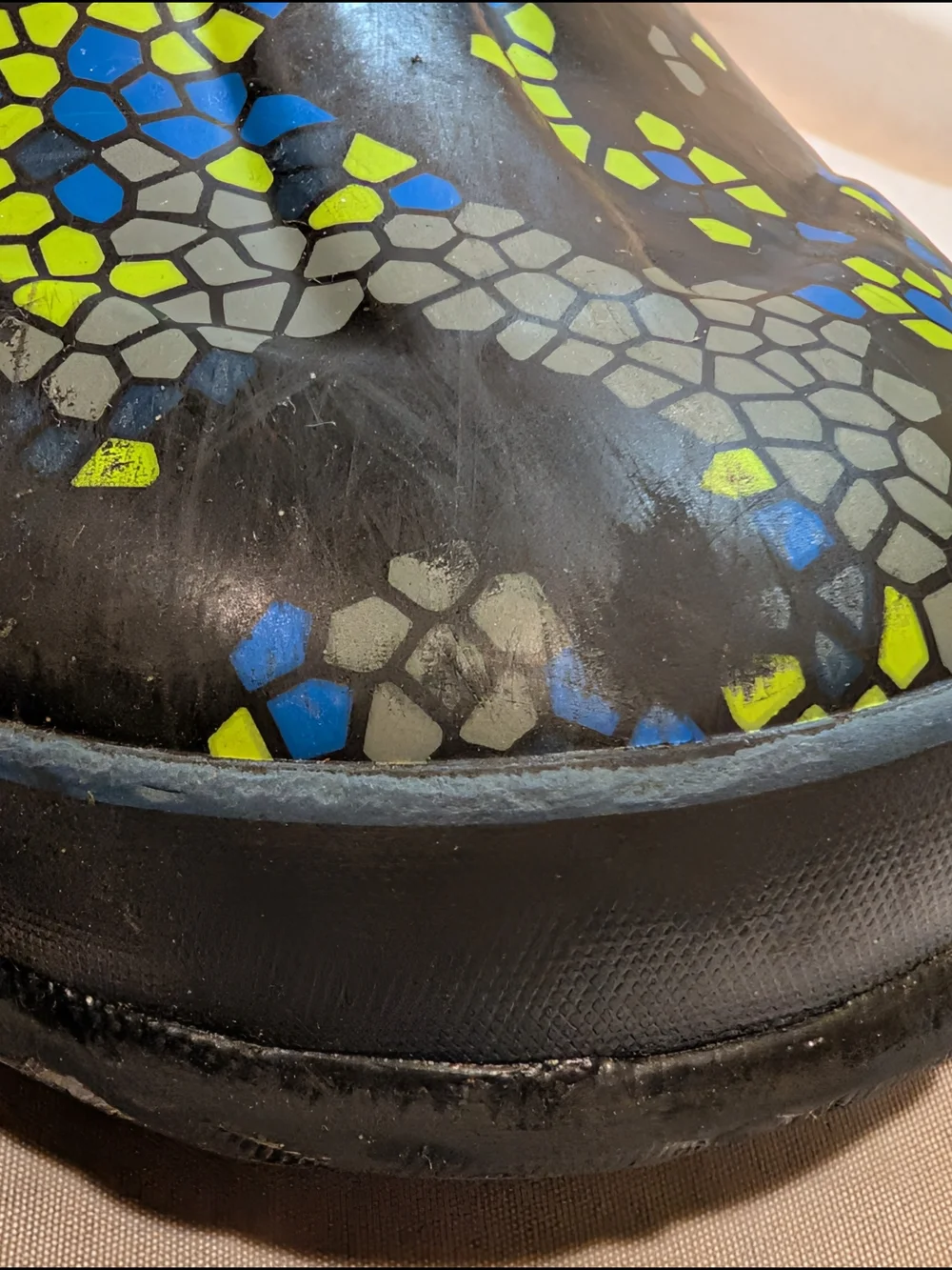 Bogs Kids Black Rain & Blue-Green Mosaic Boots